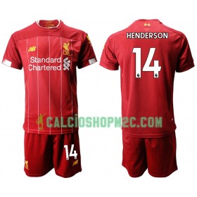 Liverpool HENDERSON 14 Bambino Maglia Prima 2019/2020 Manica Corta (+ Pantaloncini)